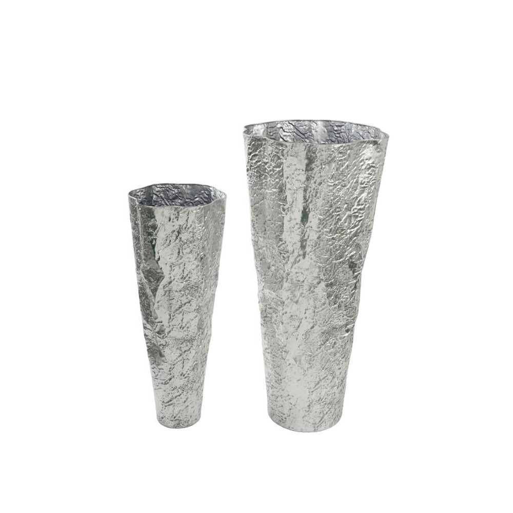 SET 2 VASI METALLO CM.44x43x100